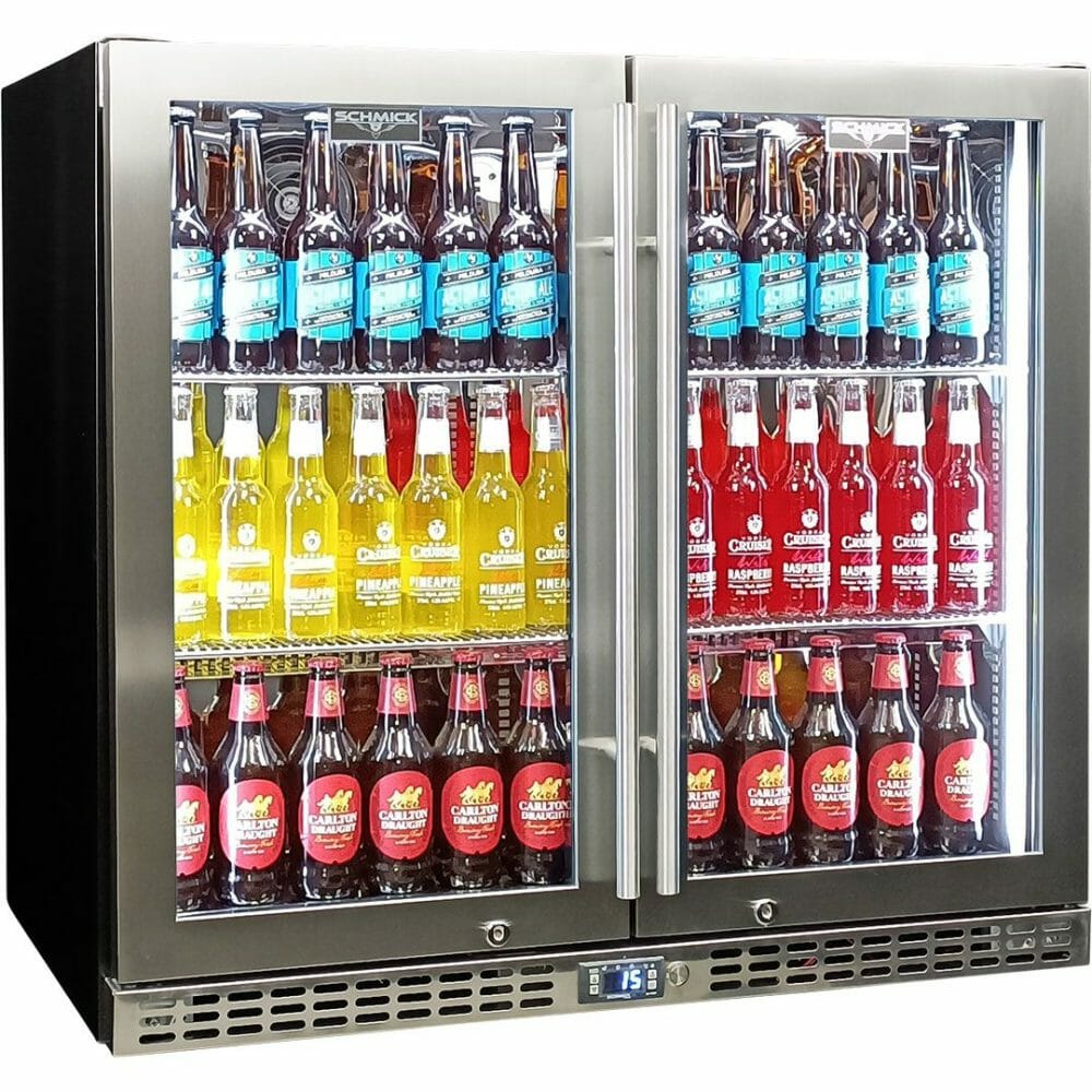 Schmick - SK246-HD - Stainless Steel Heated Glass Door Bar Fridge
