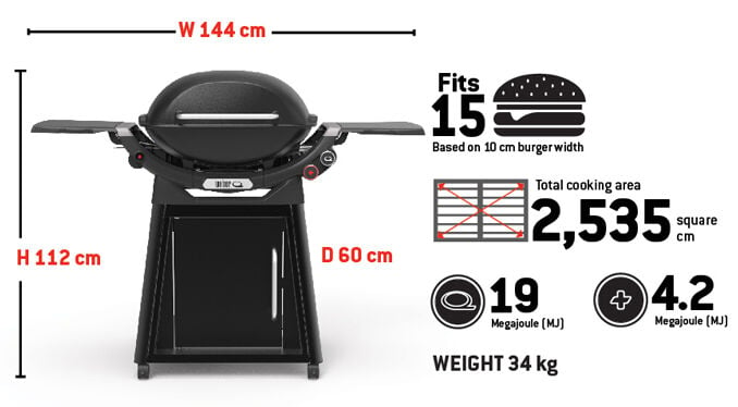 Weber Family Q+ 3100N+ - Midnight Black