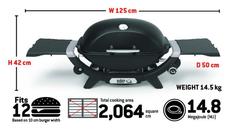 Weber Q Premium (Q2200N) Smoke Grey LPG