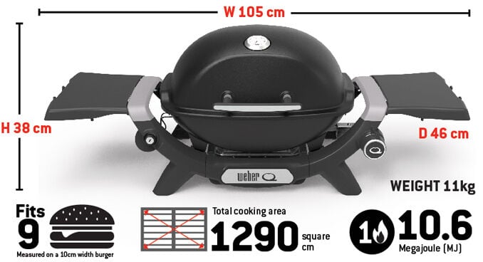 Weber Baby Q Premium 1200N - Midnight Black