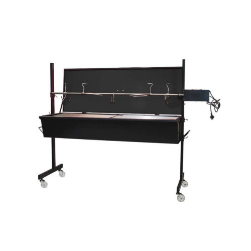 Flaming Coals - Warrior Pig Spit Roaster Black Lid - 60kg