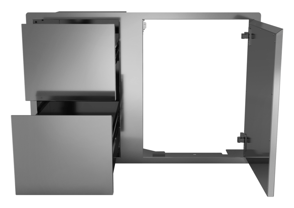 BeefEater SS Cupboard Door with 2 Drawers - Image 4