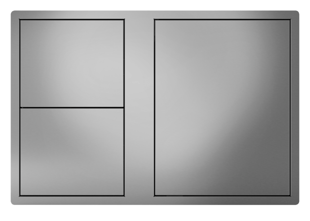 BeefEater SS Cupboard Door with 2 Drawers