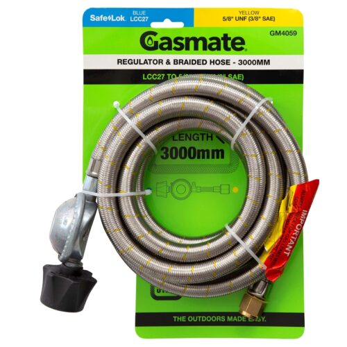 Gasmate - Regulator & Hose LCC27 to 3/8SAE female