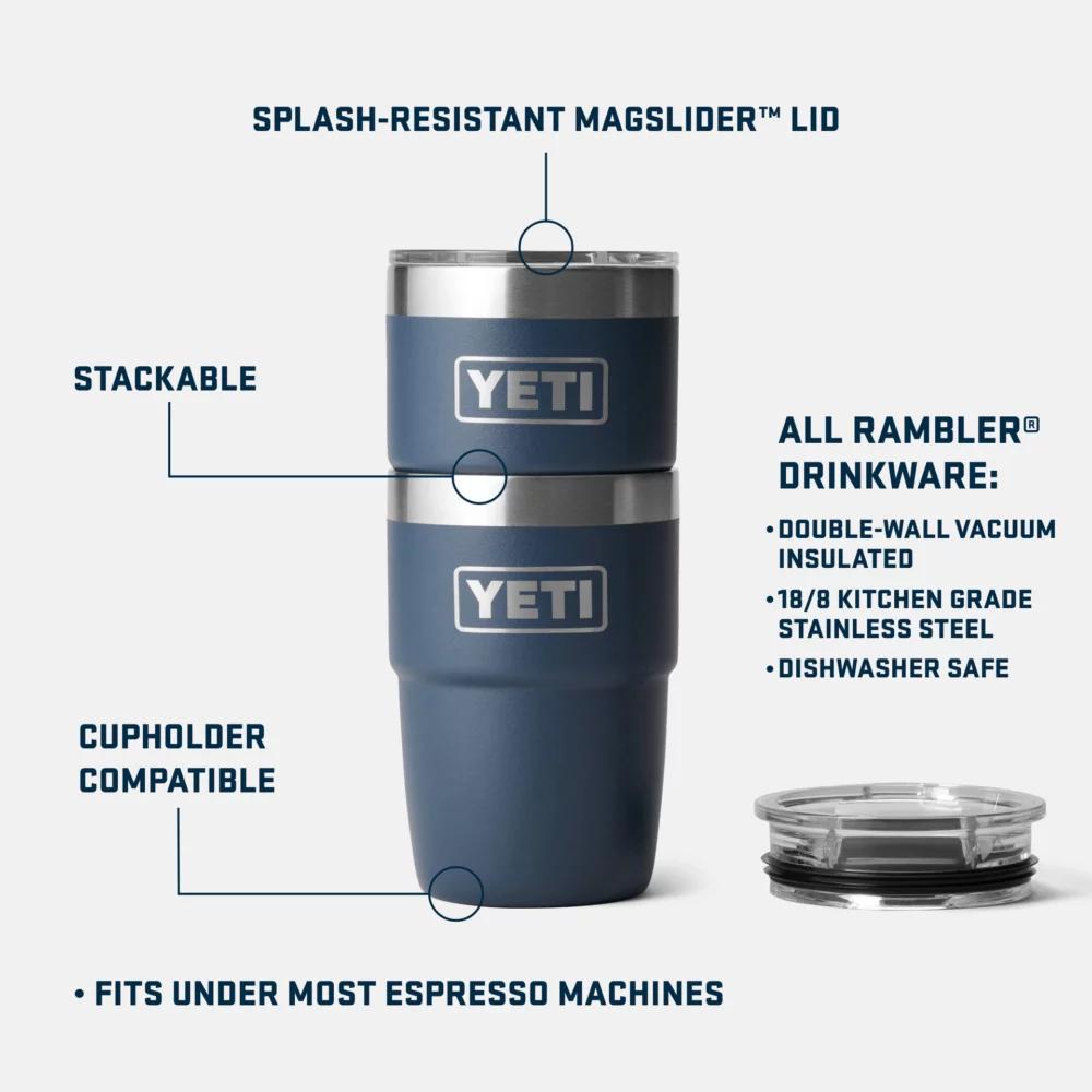 Yeti Rambler 8oz Stackable Cup - Rescue Red - Image 8