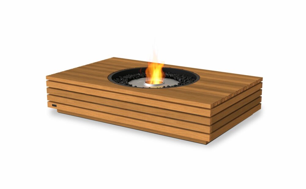 EcoSmart Fire - Martini 50 Fire Pit Table - Teak with Fire Screen - Floor Stock South Morang - Image 2