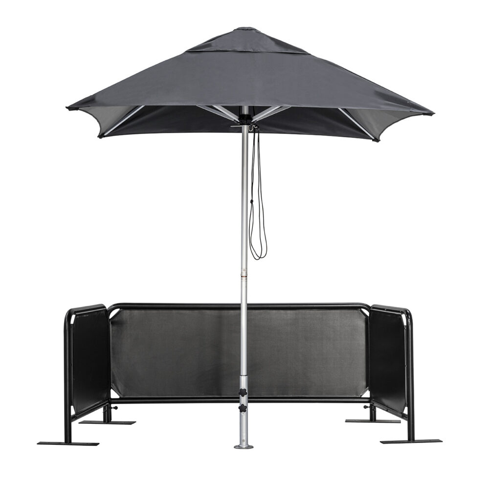 Instant Shade Umbrellas Cafe Square 3m - Black