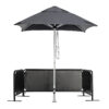 Instant Shade Umbrellas Cafe Square 3m - Black