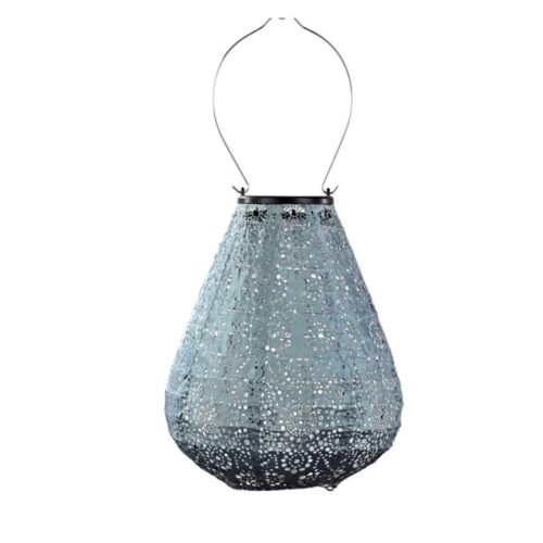 Lumiz Outdoor Solar Lantern Tulip 20cm - Grey Blue