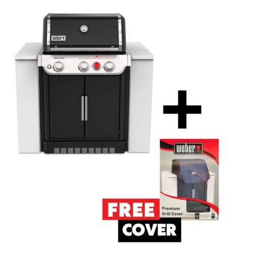 Weber Genesis Built-in E360 Black NG - with Free Cover