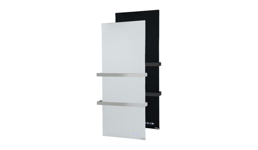 Herschel Select XLS Towel Rail 500 Black Glass integrated