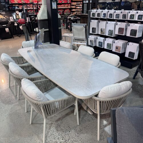Melton Craft Tuscany Table with 8 x Augusta Tub Chairs - Floor Stock South Morang