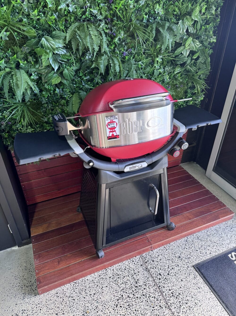 Weber Family Q+ Premium 3200N+ - Flame Red LPG with Rotisserie Kit - Ex Demo South Morang