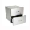 GrandFire Stainless Steel Double Drawer