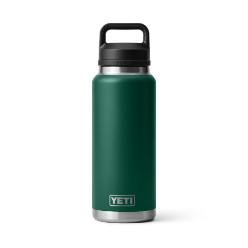 Yeti Rambler 36oz Bottle Chug - Black Forest Green